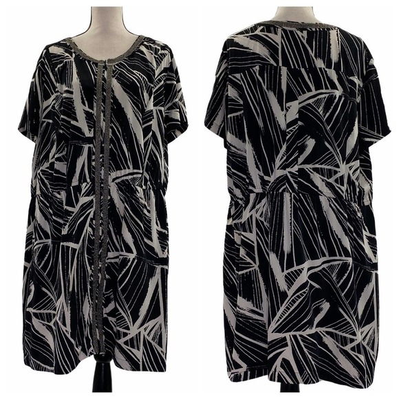ALFANI Woman Printed Mini Shift Dress Size 24W - Picture 14 of 14